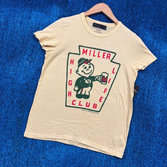 Miller High Life Club Cheers Champaign of Beers Crop Top L - Picture 3 of 4